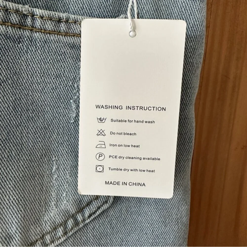 NWT NXH Distressed Denim Bermuda Shorts - Size XL